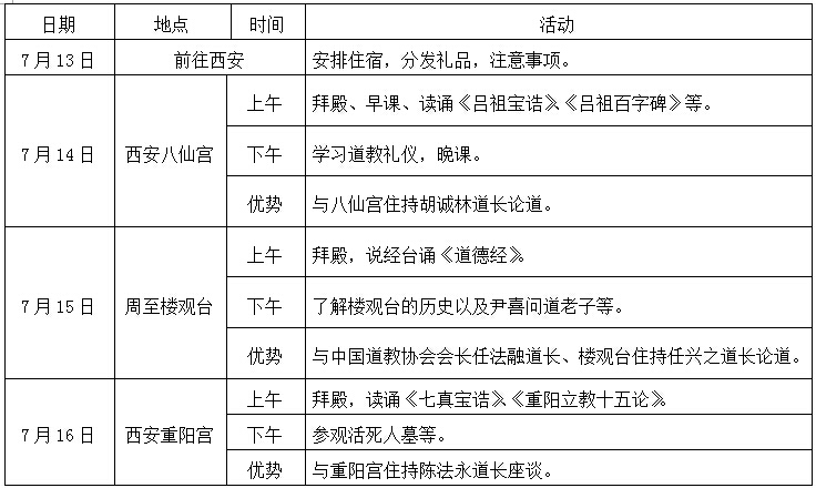 朝拜祖庭“问道之旅”陕西行公益活动通启