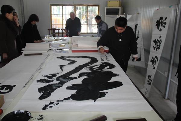 上海市财神庙首次书法笔会活动成功举行-道音文化