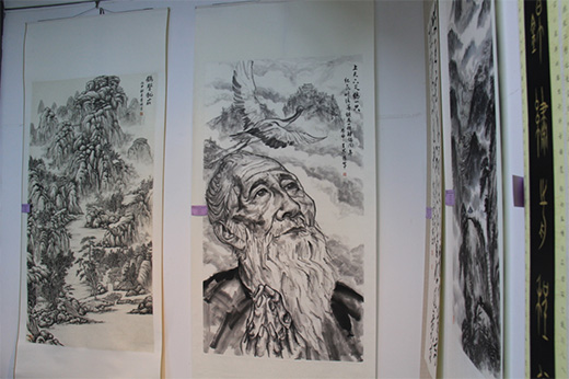 浙江松阳县纪念叶法善诞辰书画作品展开幕