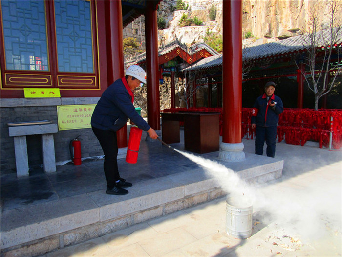 河南省安阳市长春观举行冬季消防演练活动-道音文化