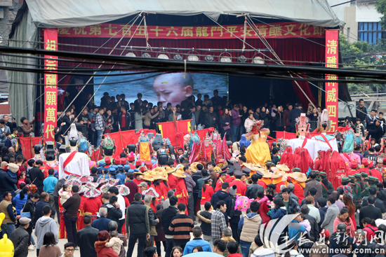 福建长乐市龙门村举办平安清醮民俗文化节