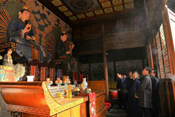 江苏省旅游局局长秦景安到常州市花神宫视察-道音文化