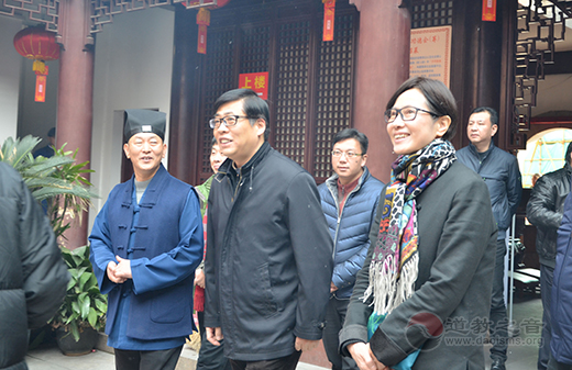 上海黄浦区领导视察上海白云观节前安全工作-道音文化