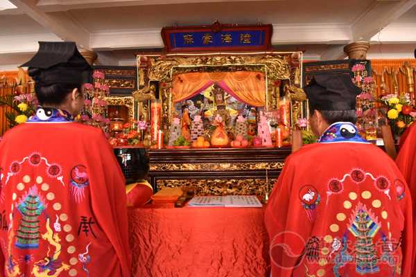 广东陆丰市紫竹观举行向妈祖敬奉经曲活动
