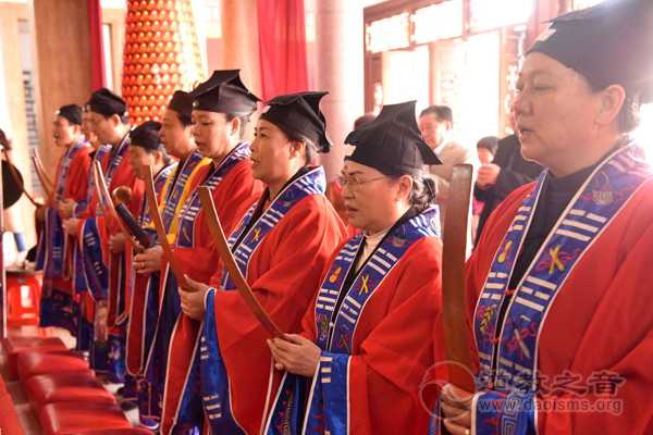 广东陆丰市紫竹观举行向妈祖敬奉经曲活动