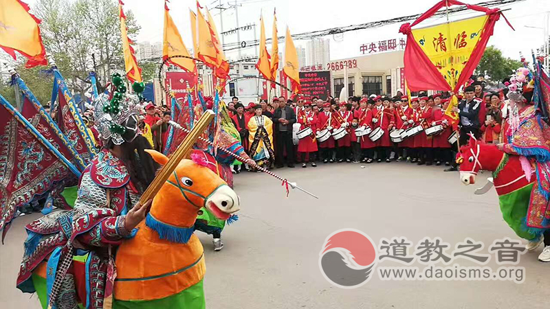 山东临清泰山行宫碧霞元君祠举行泰山圣母接驾庙会-道音文化