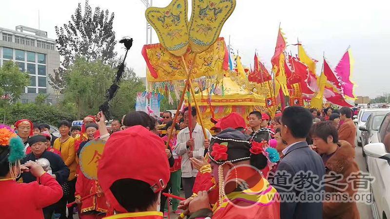 山东临清泰山行宫碧霞元君祠举行泰山圣母接驾庙会-道音文化