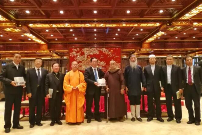 全国政协民宗委主任朱维群率中国五大宗教负责人参访宝莲寺-道音文化