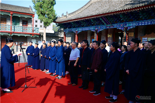 西安八仙宫隆重举行迎国庆升国旗仪式