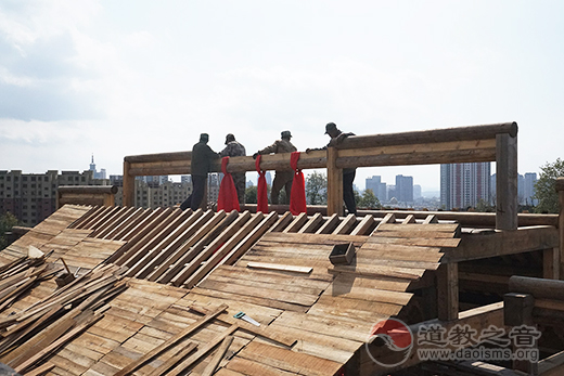 北武当玄帝观文昌宫举行祖师殿上梁仪式