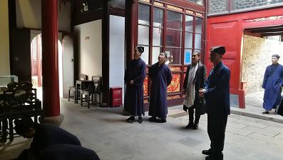 常州花神宫住持李崇明道长带领道众到上海道教协会参访-道音文化