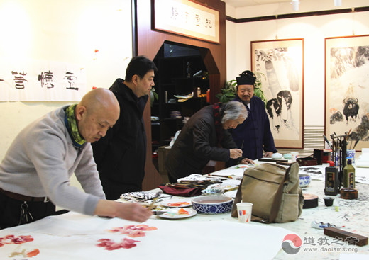 北京西城区举办道教代表人士庆祝建国七十周年书画笔会 