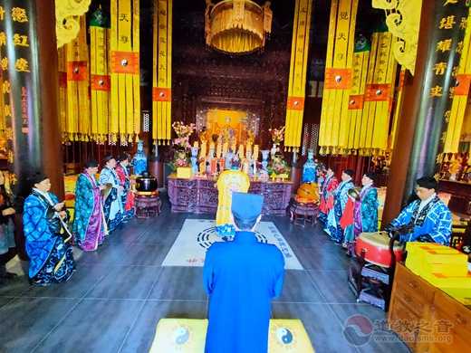 骊山明圣宫隆重举行庆祝中华人民共和国七十华诞祈祷国泰民安大法会-道音文化