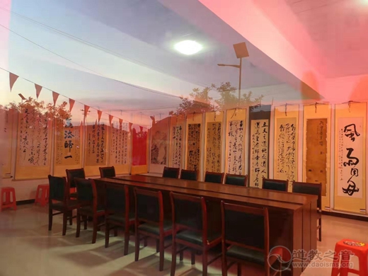 山西省应县三官庙举办庆祝中华人民共和国成立70周年书画展