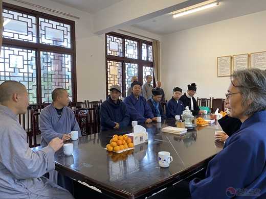 浙江道教学院师生前往浙江佛学院天台宗佛学院（万年寺）进行书画学习参访交流