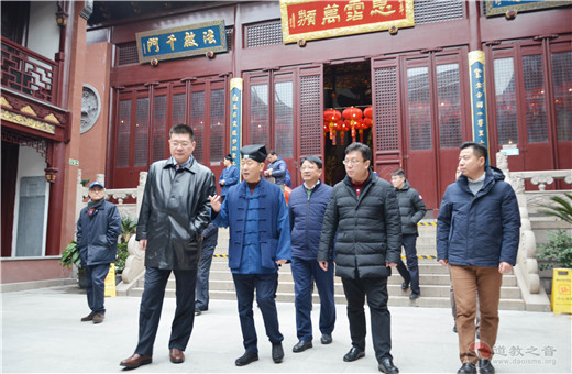 上海市黄浦区委常委、统战部部长沈权检查上海白云观春节消防安全工作-道音文化