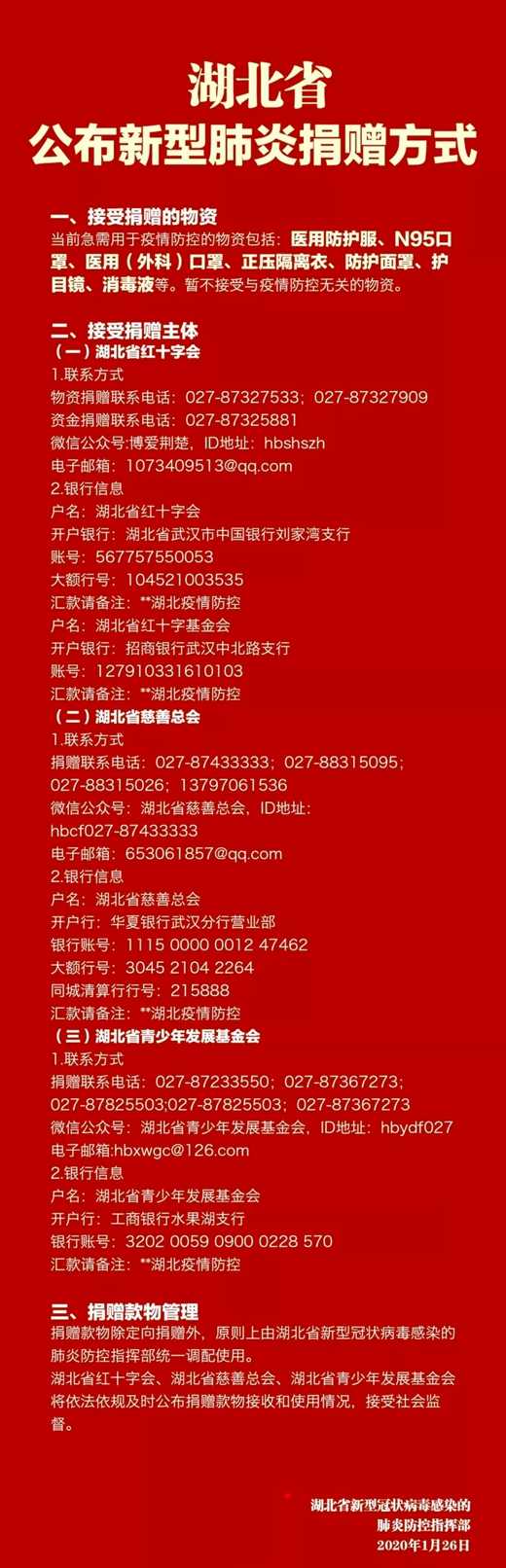 湖北宗教界捐赠事项告知书（途径+需求）-道音文化