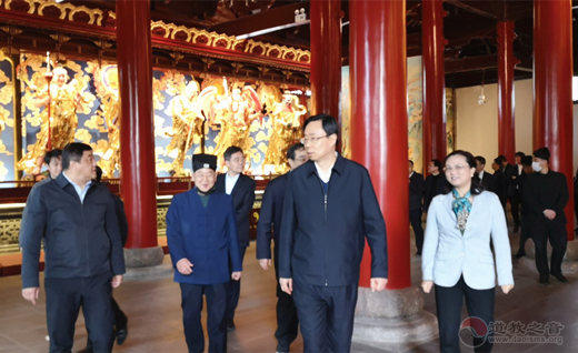 苏州市委书记蓝绍敏到苏州玄妙观调研-道音文化