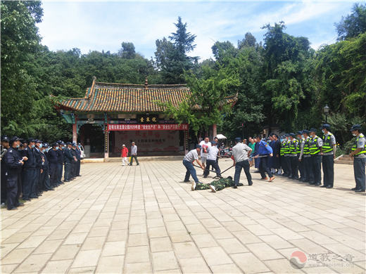 云南省道教协会与黑龙潭公园联合举行2020年度反恐防暴应急演练活动-道音文化