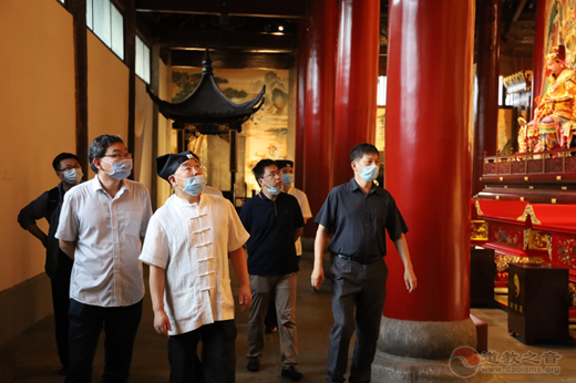 江苏省民宗委政法处副处长任称新一行到苏州玄妙观调研-道音文化