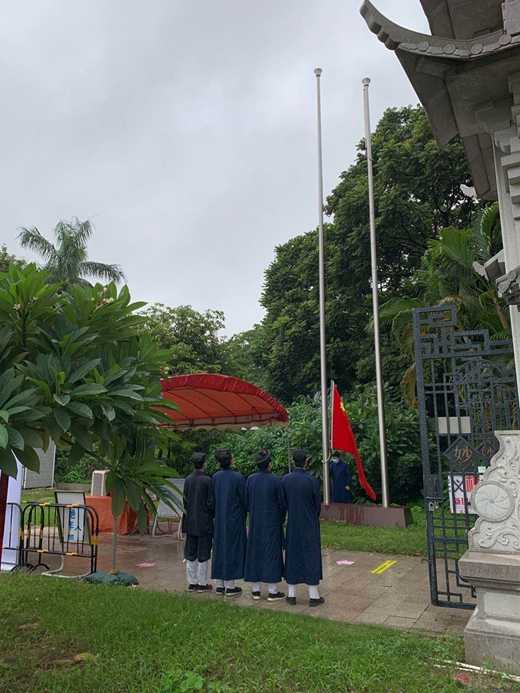广州市道教各场所举行“迎国庆”升旗仪式-道音文化
