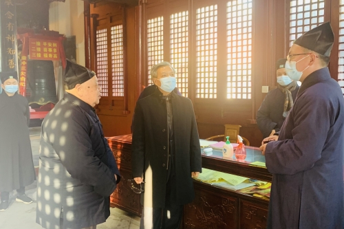 江苏省民宗委一级巡视员何昌林督查场所安全及疫情防控工作-道音文化