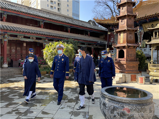 云南省消防救援总队王政委一行莅临昆明市真庆观进行消防安全检查-道音文化