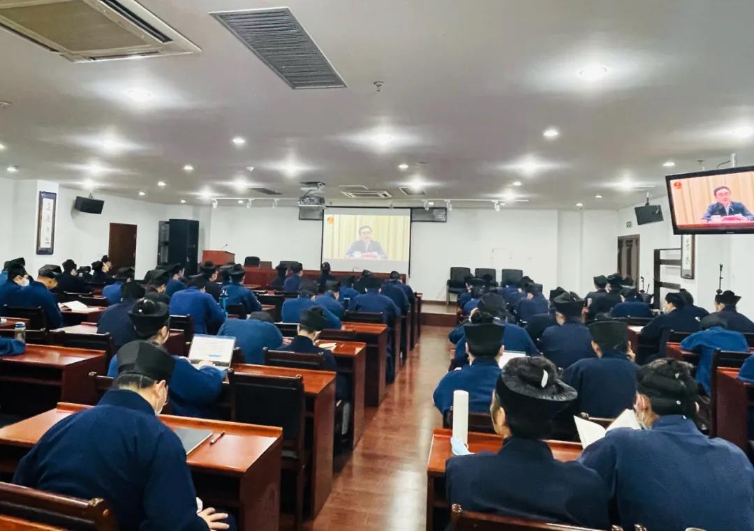 中国道教学院组织全体师生收看党史学习教育专题报告会视频-道音文化