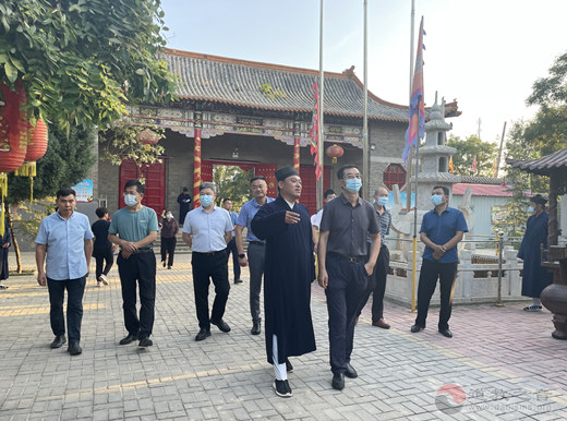 山东省民宗委副主任左亭一行到临清泰山行宫碧霞元君祠视察调研-道音文化
