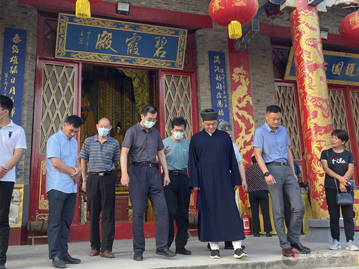 山东省民宗委副主任左亭一行到临清泰山行宫碧霞元君祠视察调研-道音文化