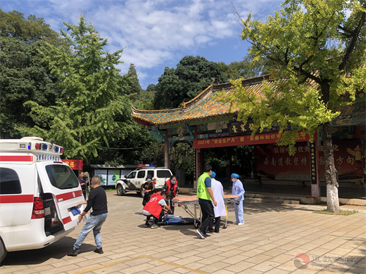 云南省道教协会龙泉观开展国庆节前“反恐防暴”演练暨消防安全检查工作-道音文化