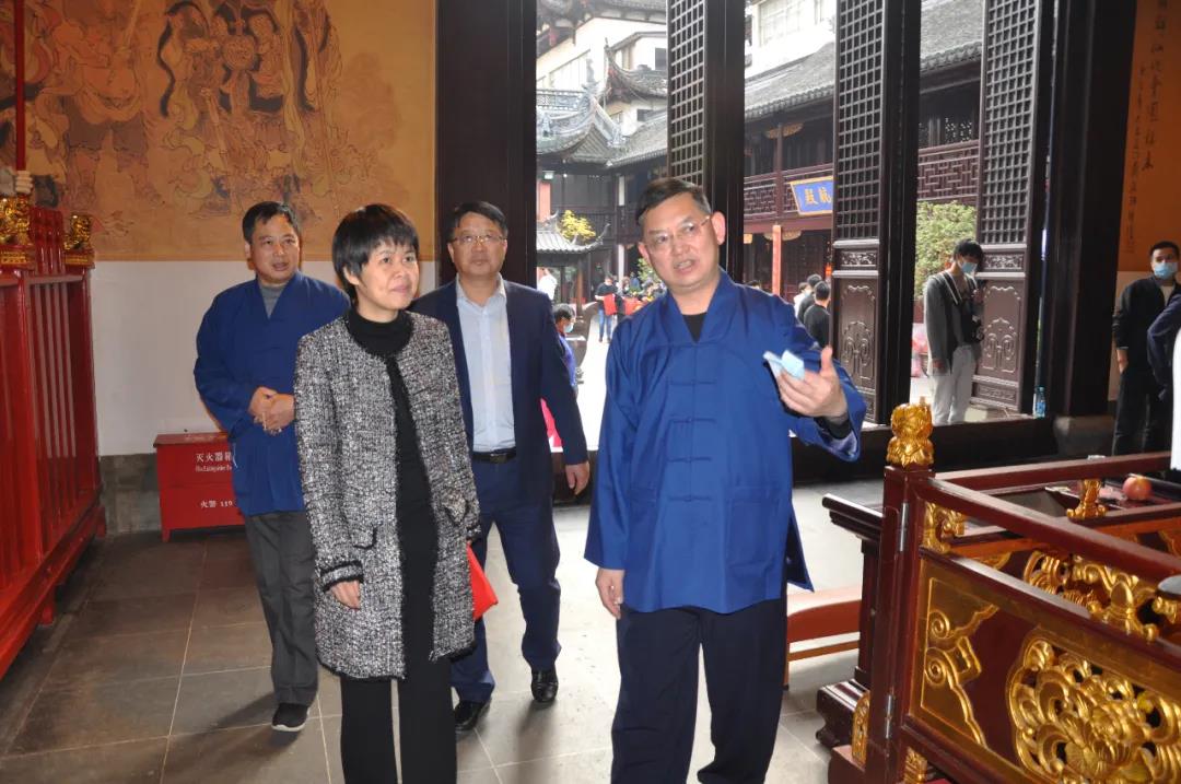 上海市黄浦区委常委、统战部长卢正到上海城隍庙走访-道音文化