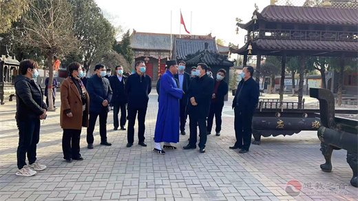 山东省委统战部副部长李琥一行莅临临清泰山行宫碧霞元君祠调研工作