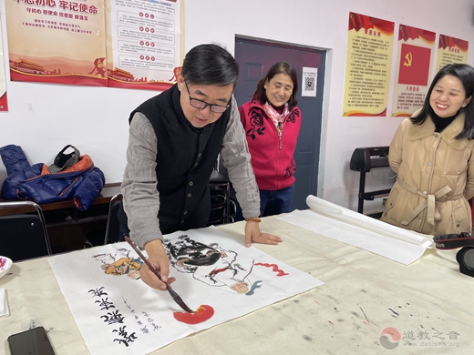 “喜迎冬奥 新春送福”北京市道教协会迎新春送春联活动怀柔分会在关公庙举办