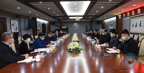 中央社会主义学院党组书记、第一副院长吉林一行到中国道教协会座谈交流