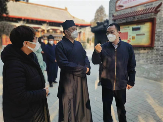 临清市委常委、统战部部长田勇走访慰问泰山行宫碧霞元君祠