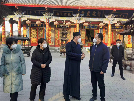 临清市委常委、统战部部长田勇走访慰问泰山行宫碧霞元君祠