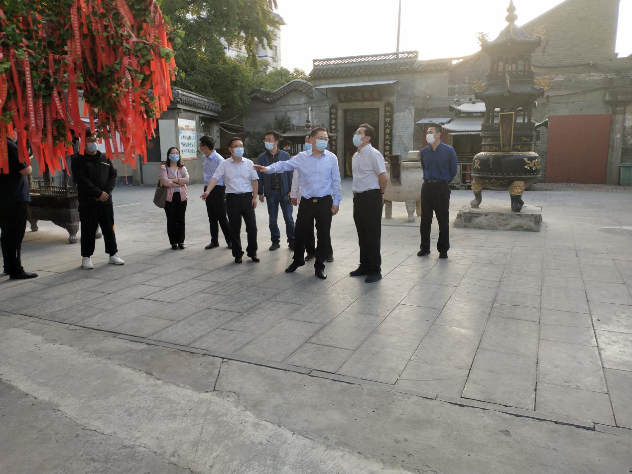 淮安市安全生产第一督导组赴淮安东岳庙检查安全生产及疫情防控工作