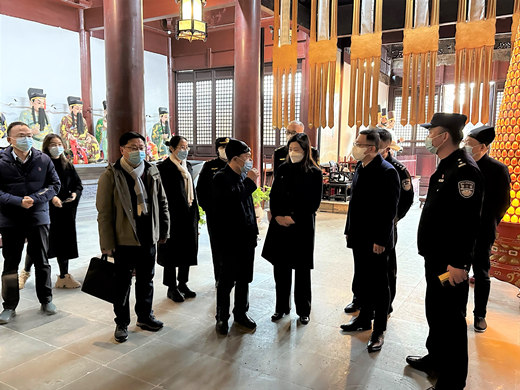 苏州市姑苏区多部门到苏州城隍庙联合检查春节安保工作