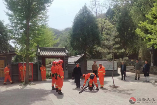 唐县清虚山道场开展消防安全培训演练